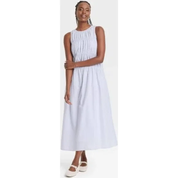 sachin and babi light blue dress AE Sweetheart Tiered Maxi Dress main image 0
